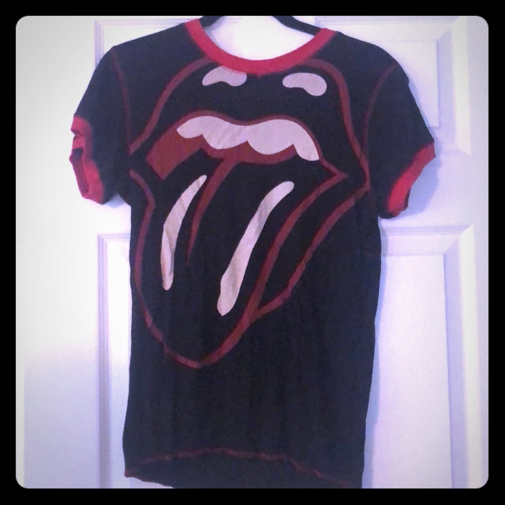 Rolling Stones concert shirt.